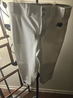 New Balance Men’s White Athletic Shorts with Black Logo